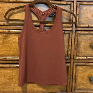 Brown Lululemon short racerback tank NuLu